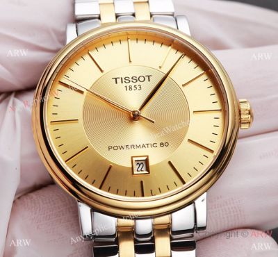 Replica Tissot Carson Premium 2-Tone Case Champagne Dial Watch